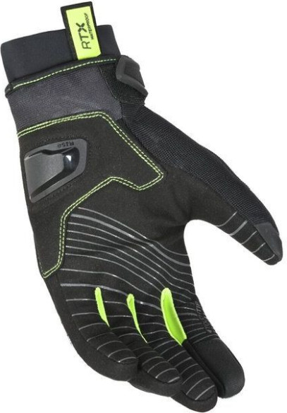 Manusi Moto Textil WP ATTILA RTX Black/Yellow Fluo
