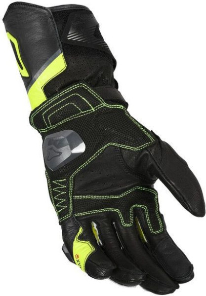 Manusi Moto Piele PROTEGO Black/Yellow Fluo