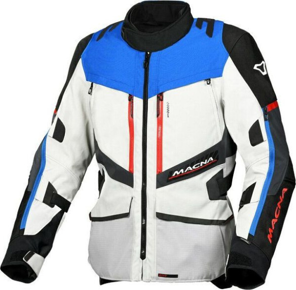 Geaca Moto Textil WP DOMANE Black/Light Grey/Blue