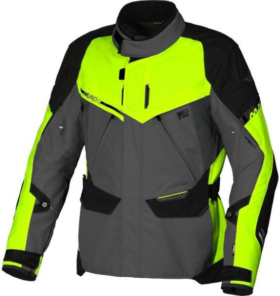 Geaca Moto Textila Touring/Adventure WP MUNDIAL Black/Grey/Yellow Fluo