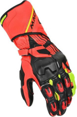Manusi Moto Piele POWERTRACK Black/Red/Yellow Fluo