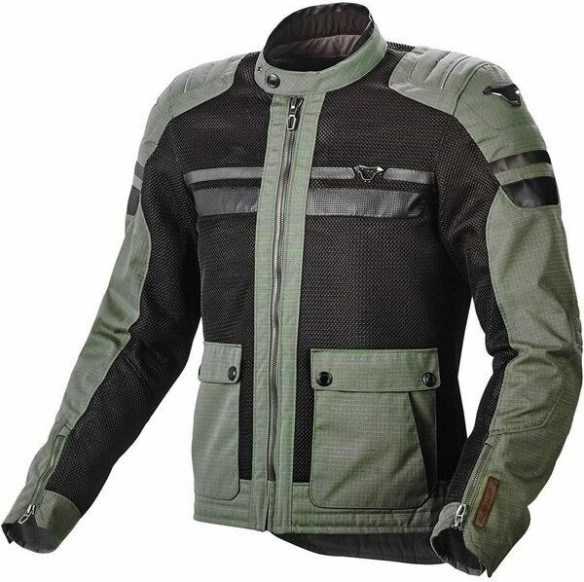 Geaca Moto Textil FLUENT Black/Green