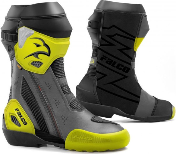 Cizme Moto Sport Elite GP Black/Grey/Yellow Fluo