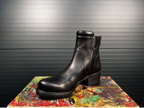 Ghete Moto Dama Ayda Low Black