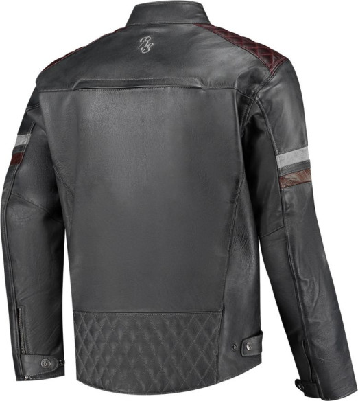 Geaca Moto Piele Jari V2 Grey/Light Grey/Maroon 24