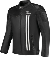 Geaca Moto Piele Cooper Black/White 24