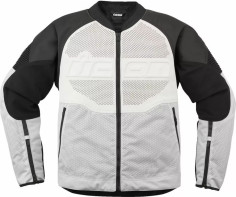 Geaca Moto Piele Overlord 3 White 25
