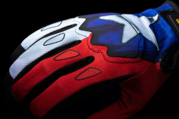 Manusi Moto Textil/Piele Hooligan CE Tejas Libre Red/White/Blue 25