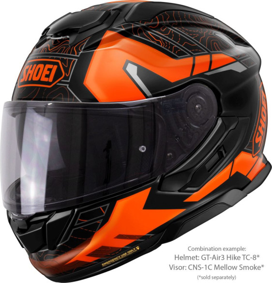 Casca Moto Full-Face/Integrala GT AIR 3 Hike TC-8 Black/Orange 25