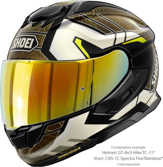 Casca Moto Full-Face/Integrala GT AIR 3 Hike TC-11 Black/Brown/White/Yellow 25