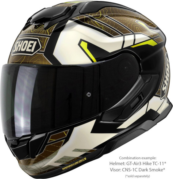 Casca Moto Full-Face/Integrala GT AIR 3 Hike TC-11 Black/Brown/White/Yellow 25