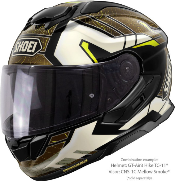 Casca Moto Full-Face/Integrala GT AIR 3 Hike TC-11 Black/Brown/White/Yellow 25