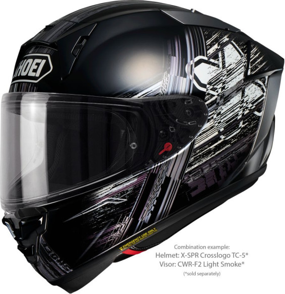 Casca Moto Full-Face/Integrala X-SPR PRO Crosslogo TC-5 Black/White 25