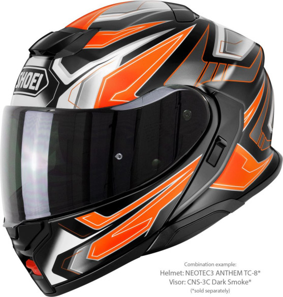 Casca Moto Flip-Up Neotec 3 Anthem TC-8 Black/Orange/White 25