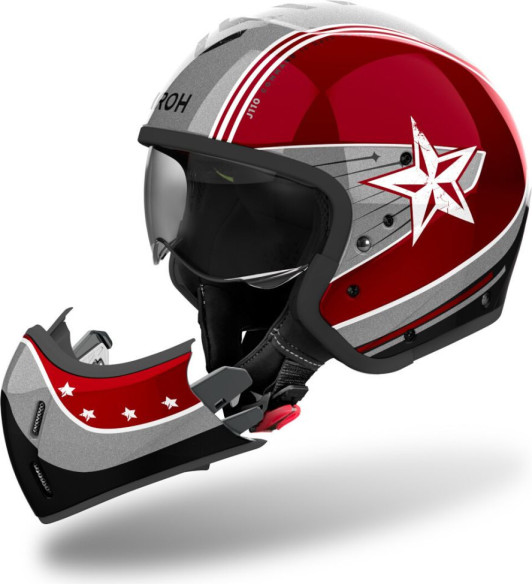 Casca Moto Open Face/Jet J 110 Command Burgundy Gloss 25