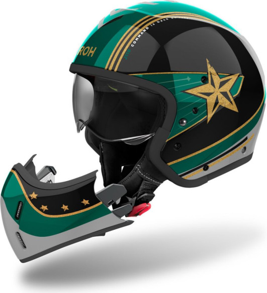 Casca Moto Open Face/Jet J 110 Command Mint Green Gloss 25