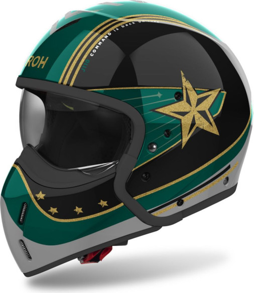 Casca Moto Open Face/Jet J 110 Command Mint Green Gloss 25