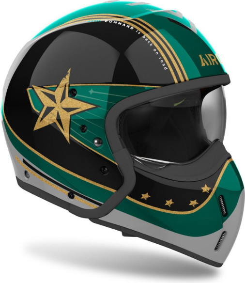 Casca Moto Open Face/Jet J 110 Command Mint Green Gloss 25