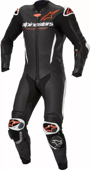 Combinezon Moto Piele GP-R7 1-PC Black/Red/White 25