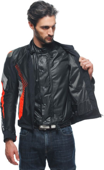 Geaca Moto Textila Racing Super Rider 2 Absoluteshell Black/Dark/Gull/Grey/Fluo/Red 25
