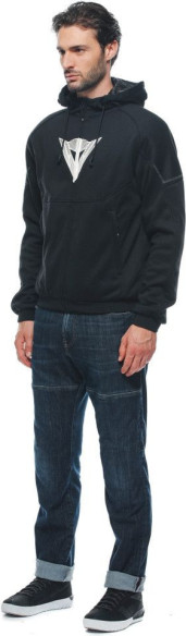 Hanorac Moto Daemon/X Safety Full Zip Black/Black/White 25