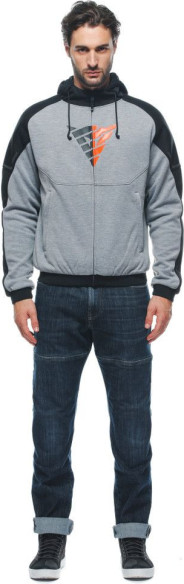 Hanorac Moto Daemon/X Safety Full Zip Melange/Grey/Black/Red/Fluo 25