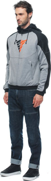Hanorac Moto Daemon/X Safety Full Zip Melange/Grey/Black/Red/Fluo 25