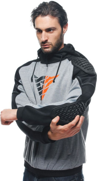 Hanorac Moto Daemon/X Safety Full Zip Melange/Grey/Black/Red/Fluo 25