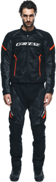 Geaca Moto Racing Textila Air Frame 3 Tex Black/Black/Red/Fluo 25