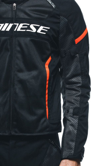 Geaca Moto Racing Textila Air Frame 3 Tex Black/Black/Red/Fluo 25