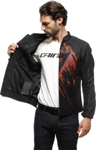 Geaca Moto Racing Textila Herosphere Tex Black/Red/Tarmac 25