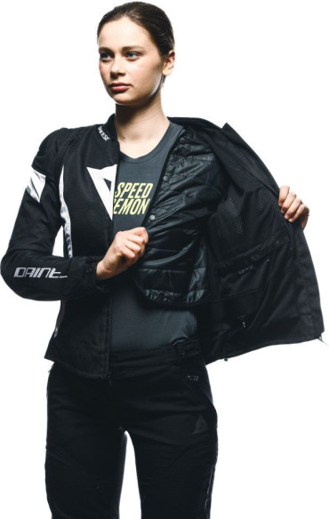 Geaca Moto Racing Textila Dama Avro 5 Tex Black/White/Black 25