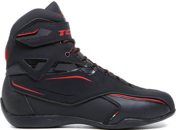Ghete Moto Zeta WP Black/Red 25