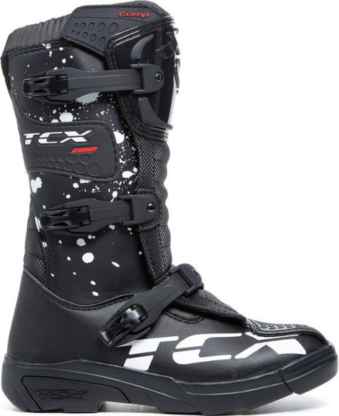 Cizme Moto MX/Enduro Copii Comp Kid Black/Black/White 25
