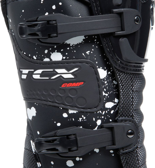 Cizme Moto MX/Enduro Copii Comp Kid Black/Black/White 25