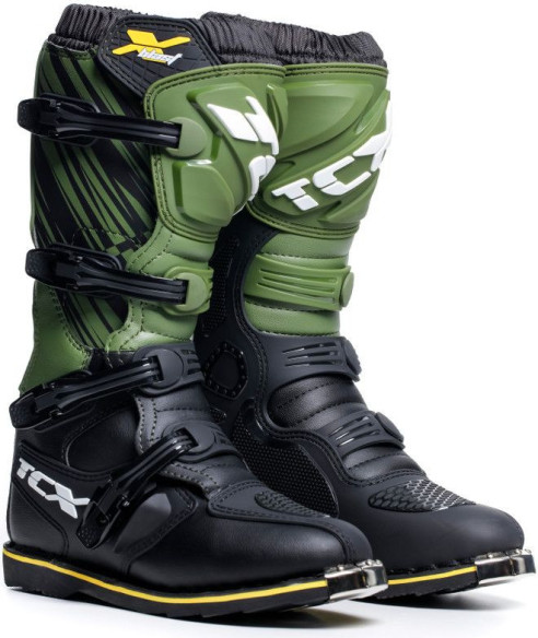 Cizme Moto MX/Enduro X/Blast Black/Green/Yellow 25