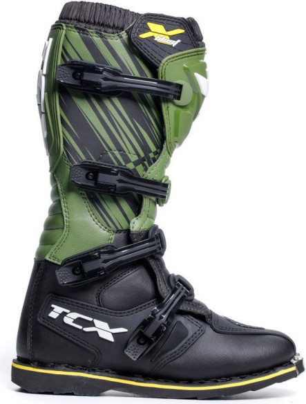 Cizme Moto MX/Enduro X/Blast Black/Green/Yellow 25