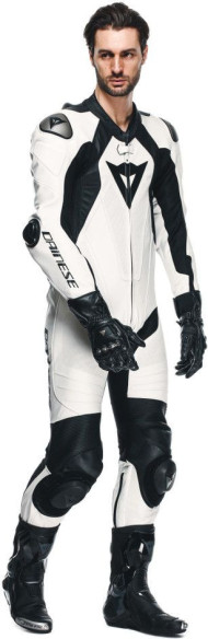 Combinezon Moto Piele Laguna Seca 1PC Perf. White/Black 25