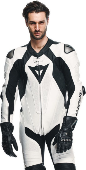 Combinezon Moto Piele Laguna Seca 1PC Perf. White/Black 25