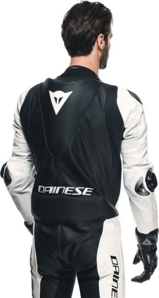 Combinezon Moto Piele Laguna Seca 1PC Perf. White/Black 25