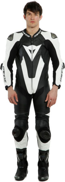 Combinezon Moto Piele Laguna Seca 1PC Perf. S/T Black/White 25