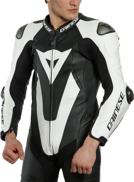 Combinezon Moto Piele Laguna Seca 1PC Perf. S/T Black/White 25