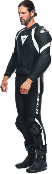 Combinezon Moto Piele Avro 4 2PCS S/T Black/White 25