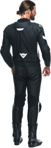 Combinezon Moto Piele Avro 4 2PCS S/T Black/White 25