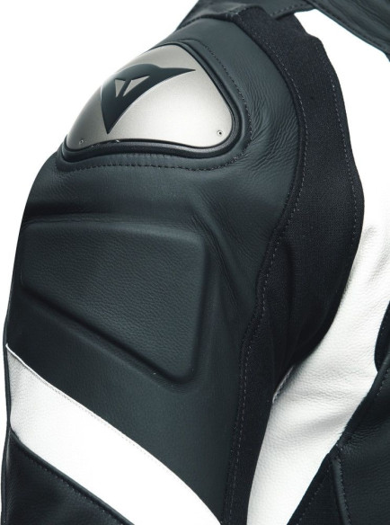 Combinezon Moto Piele Avro 4 2PCS S/T Black/White 25