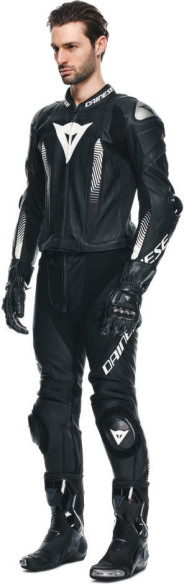 Combinezon Moto Piele Laguna Seca 5 2PCS Perf. Black/Black/White 25