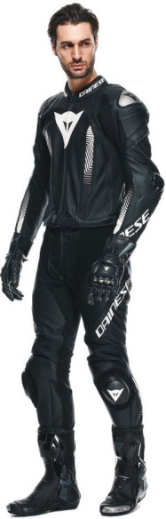 Combinezon Moto Piele Laguna Seca 5 2PCS Perf. Black/Black/White 25