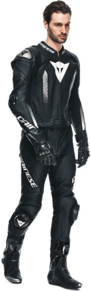 Combinezon Moto Piele Laguna Seca 5 2PCS Perf. Black/Black/White 25