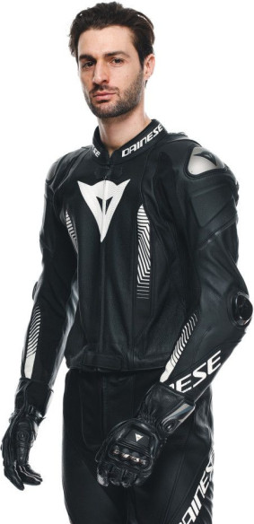 Combinezon Moto Piele Laguna Seca 5 2PCS Perf. Black/Black/White 25