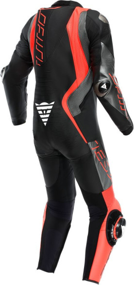 Combinezon Moto Piele Audax D/Zip 1PC Perf. Black/Red/Fluo/Anthracite 25